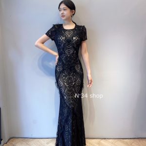 睫毛蕾絲魚尾禮服