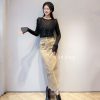 排釦牛仔長裙：圖片 4