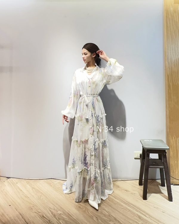 兩件式雪紡印花洋：圖片 2