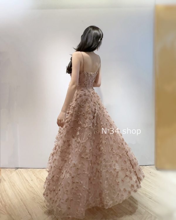 細肩鑽立體花禮服：圖片 4