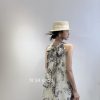 削肩亞麻印花長洋：圖片 4