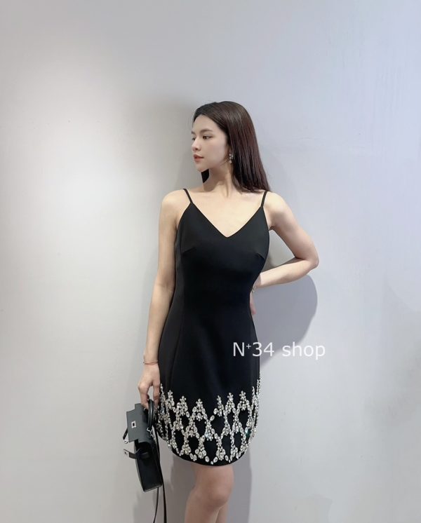 下鑽珠吊帶短禮服：圖片 2